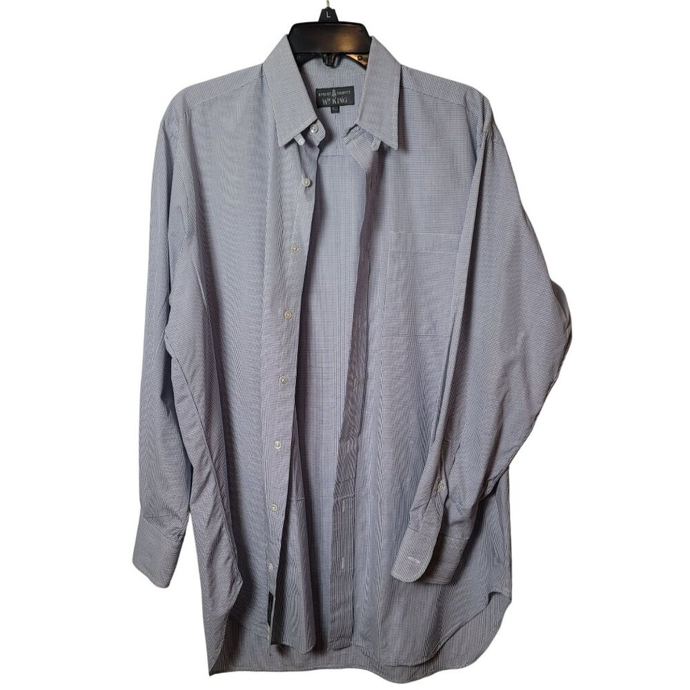 Robert Talbott Wm King Dress Shirt Micro Gingham Check Button Down - Picture 7 of 14
